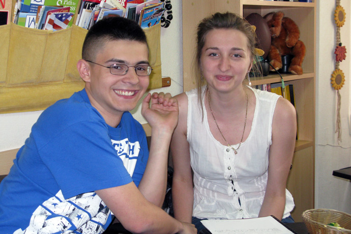 At Terra Nova. Eugeniu Lefter and Domnica Luca. TOEFL Preparation / Section 1 (M.W.F. Afternoon Group). May 2012.